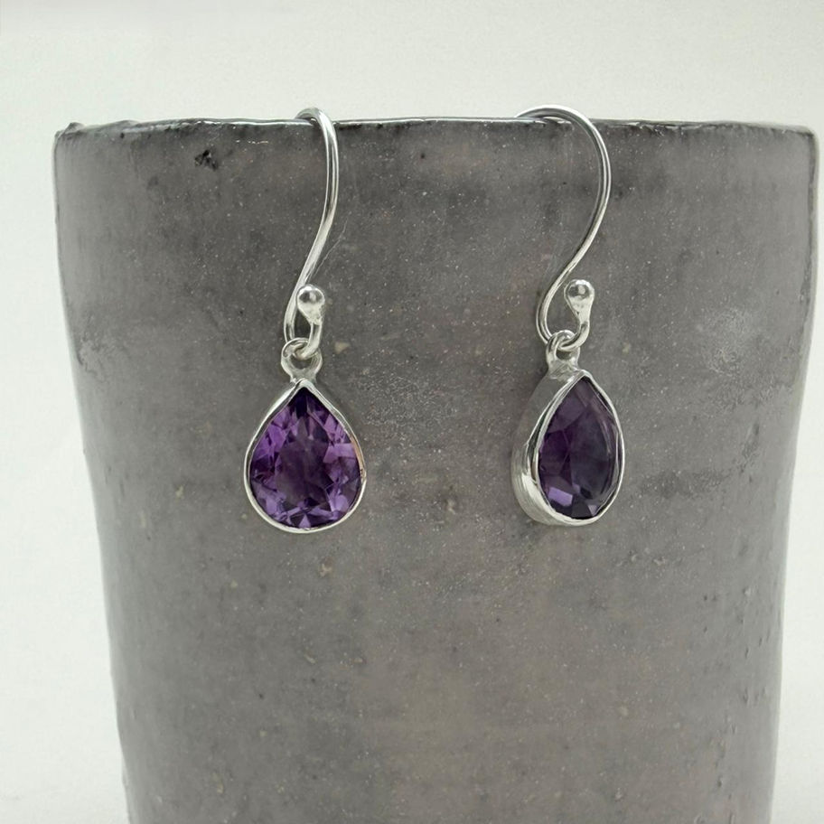 Amethyst Teardrop Earrings