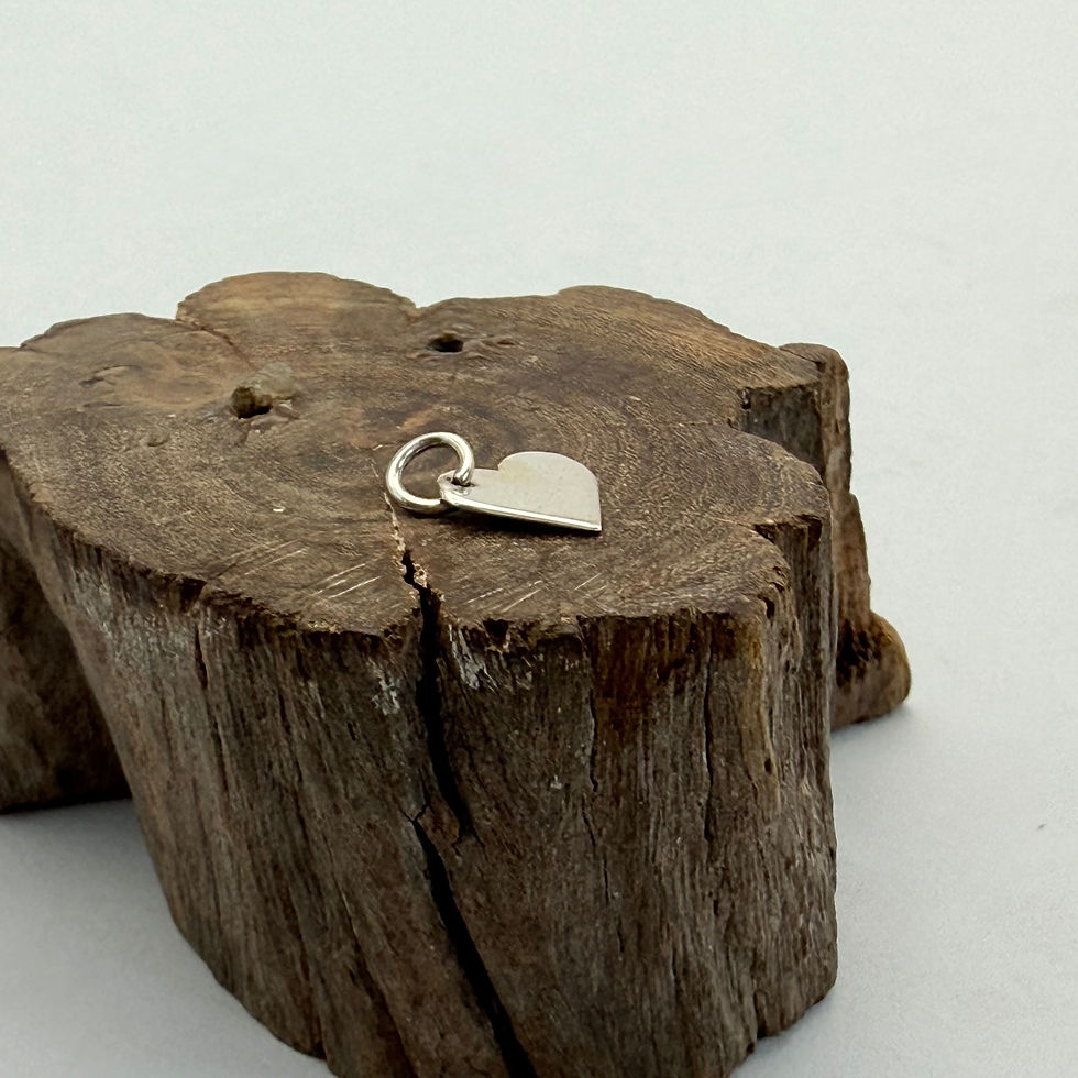 Small Flat Heart Charm