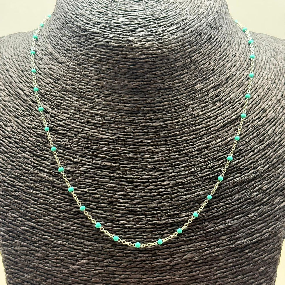 Turquoise Enamel Ball Chain