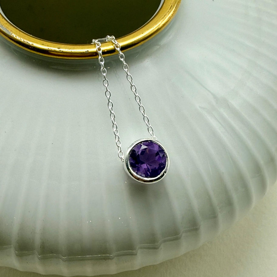 Amethyst Slider Necklace