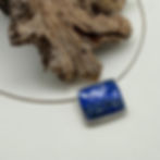 Faceted Lapis Lazuli Pendant on Omega Chain
