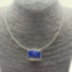 Faceted Lapis Lazuli Pendant on Omega Chain