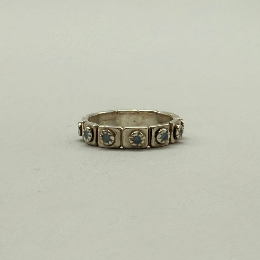 Blue Enamel Eternity Ring