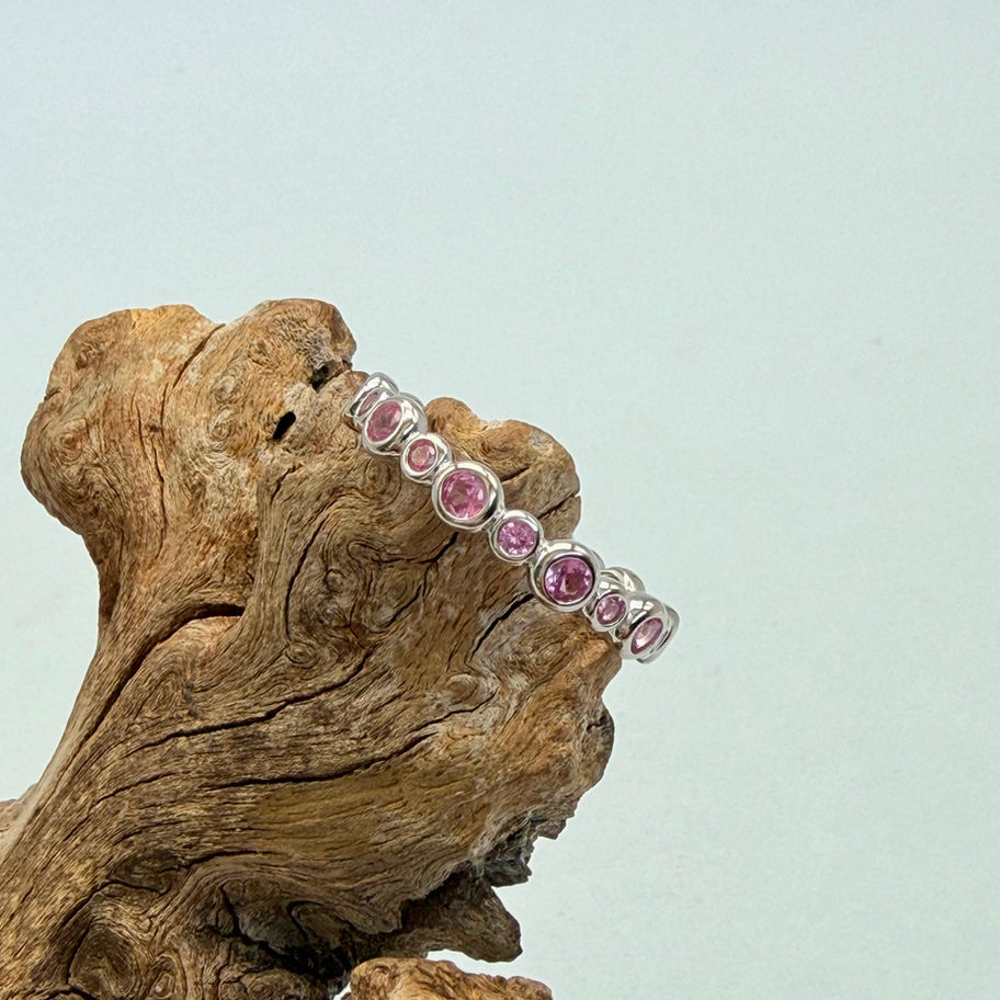 Pink Cubic Zirconia Eternity Ring