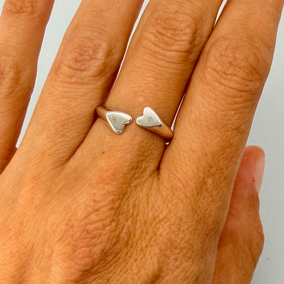 Open Double Heart Ring