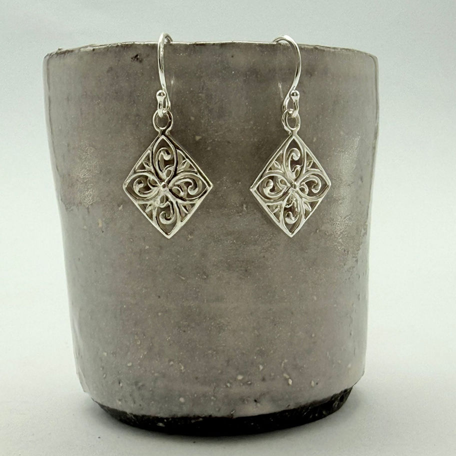 Ornate Square Earrings