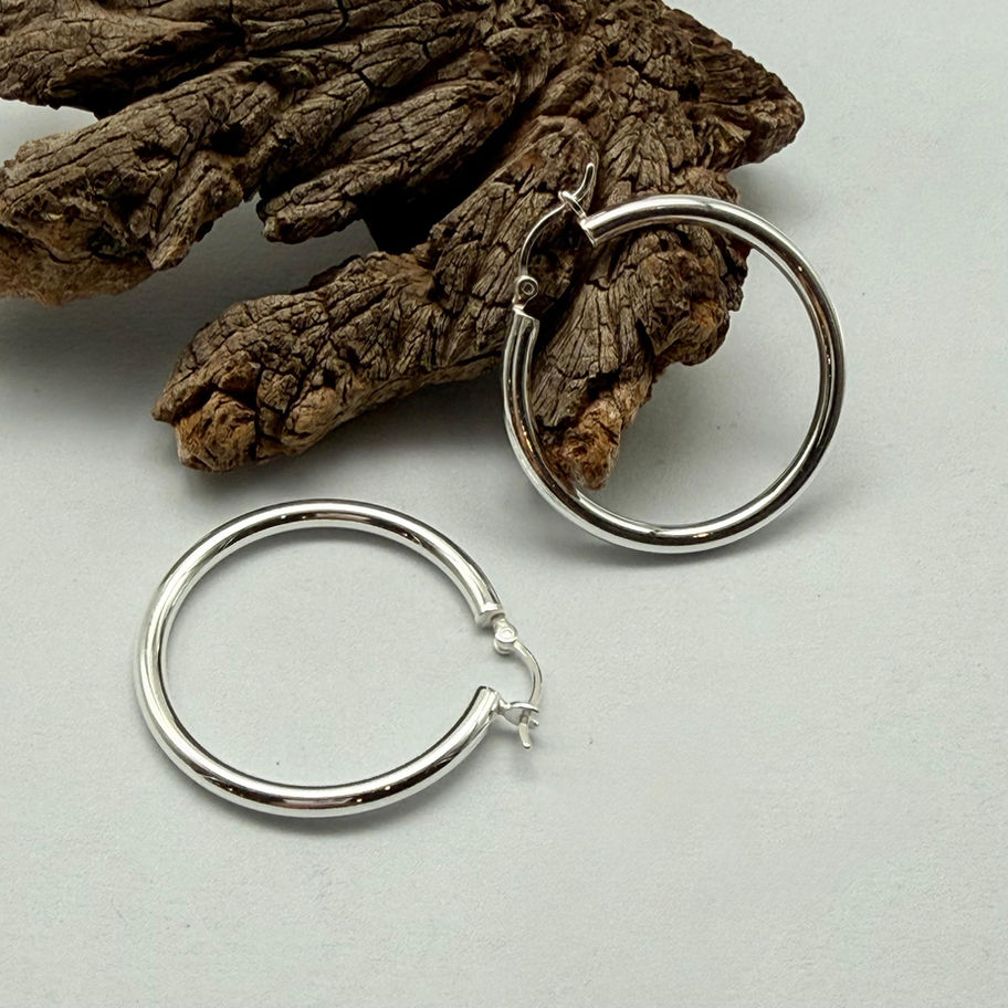 Tube Hoop Earrings