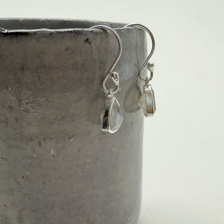 Moonstone Trillion Earrings