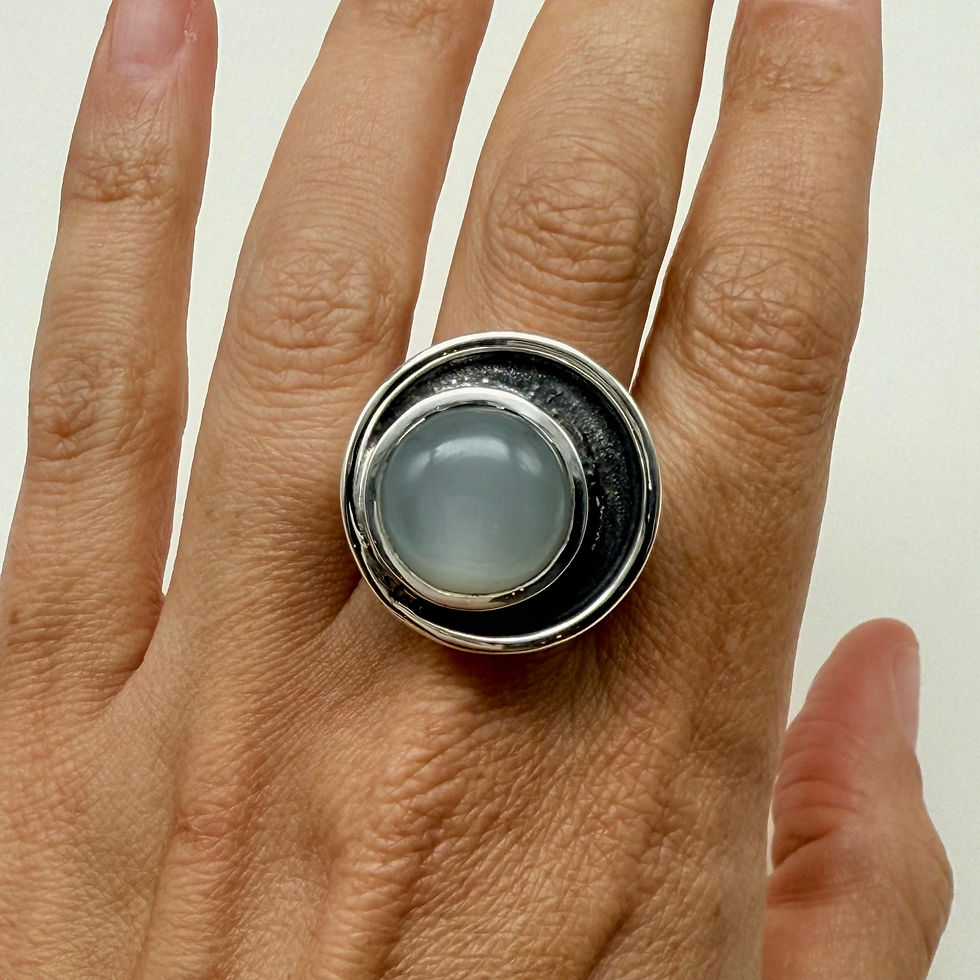 Grey Moonstone Ring