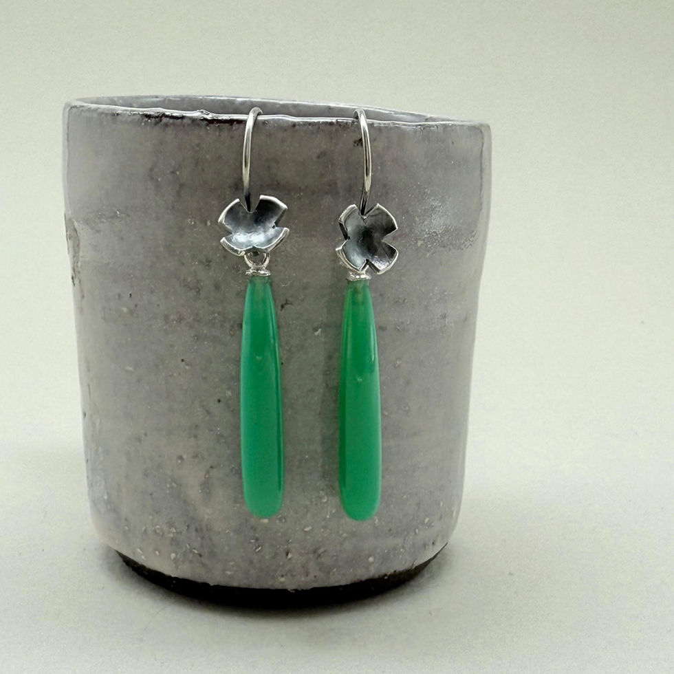Green Onyx Drop Earrings