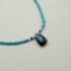 Agate Necklace with Labradorite Pendant