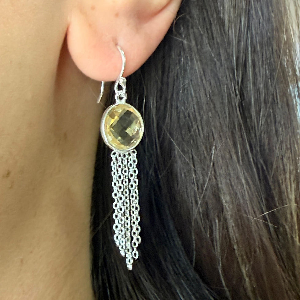 Citrine Chain Earrings