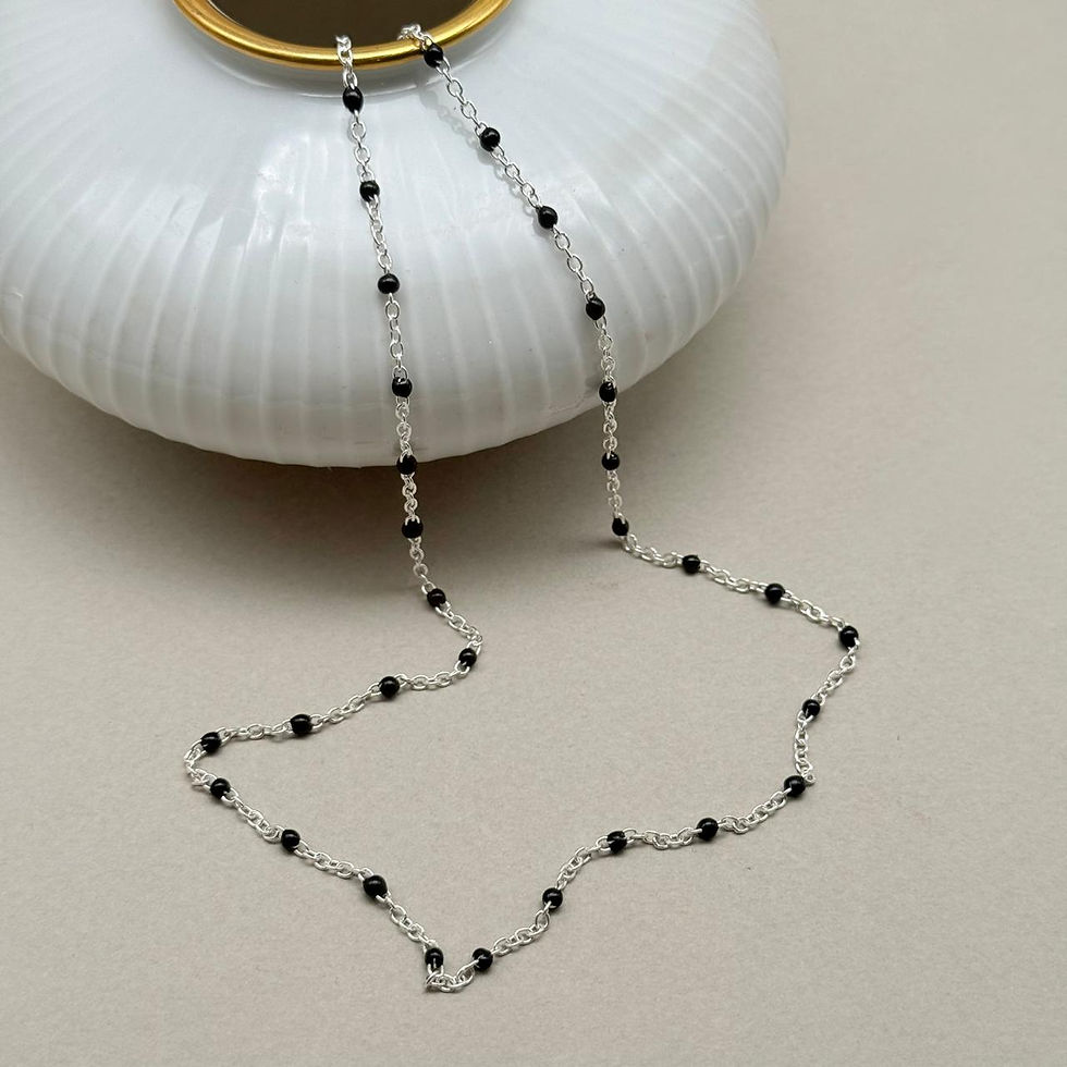 Black Enamel Ball Chain