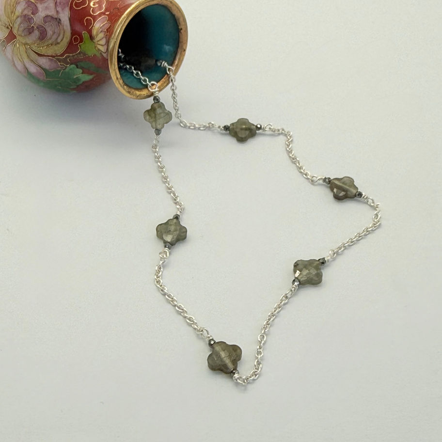 Labradorite Clover Necklace