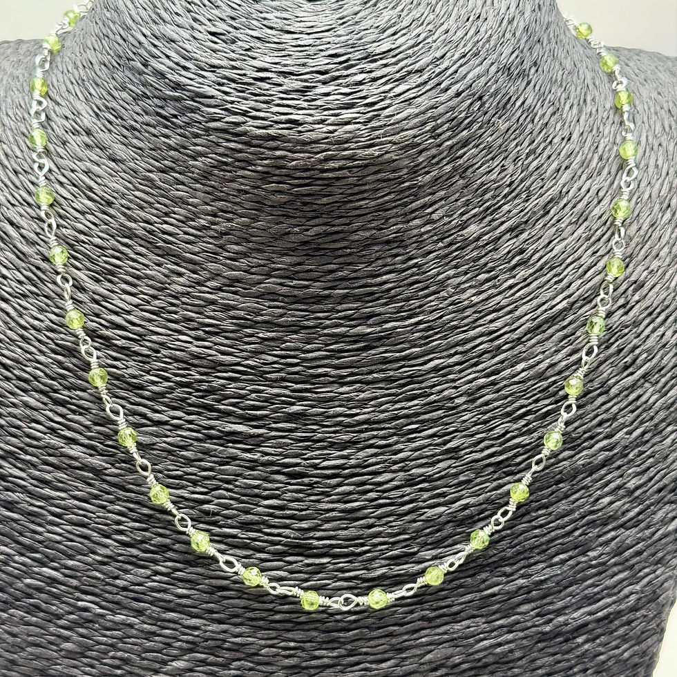 Peridot Bead Necklace