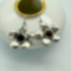 Garnet Flower Earrings