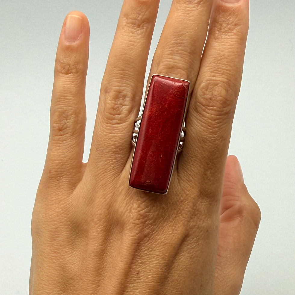 Foam Coral Rectangular Ring