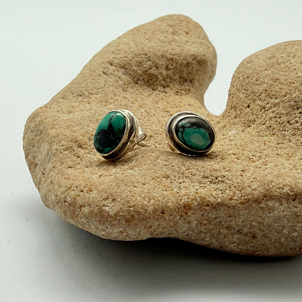 Oval Turquoise Stud Earrings