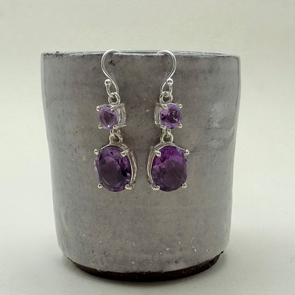 Amethyst Double Drop Earrings