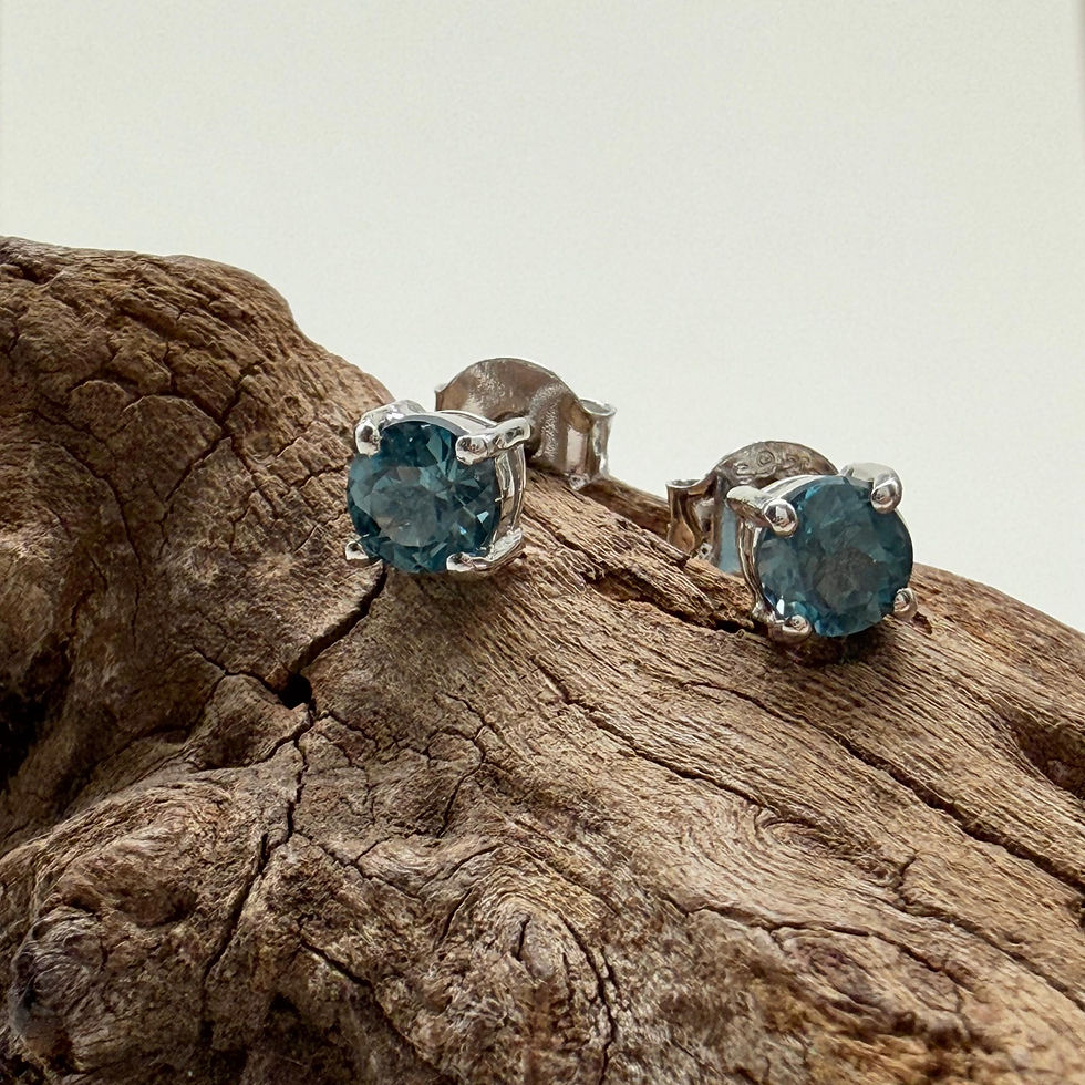 London Blue Topaz Round Studs