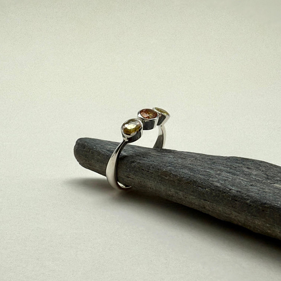 Thumbnail: Yellow and Orange Sapphire Ring