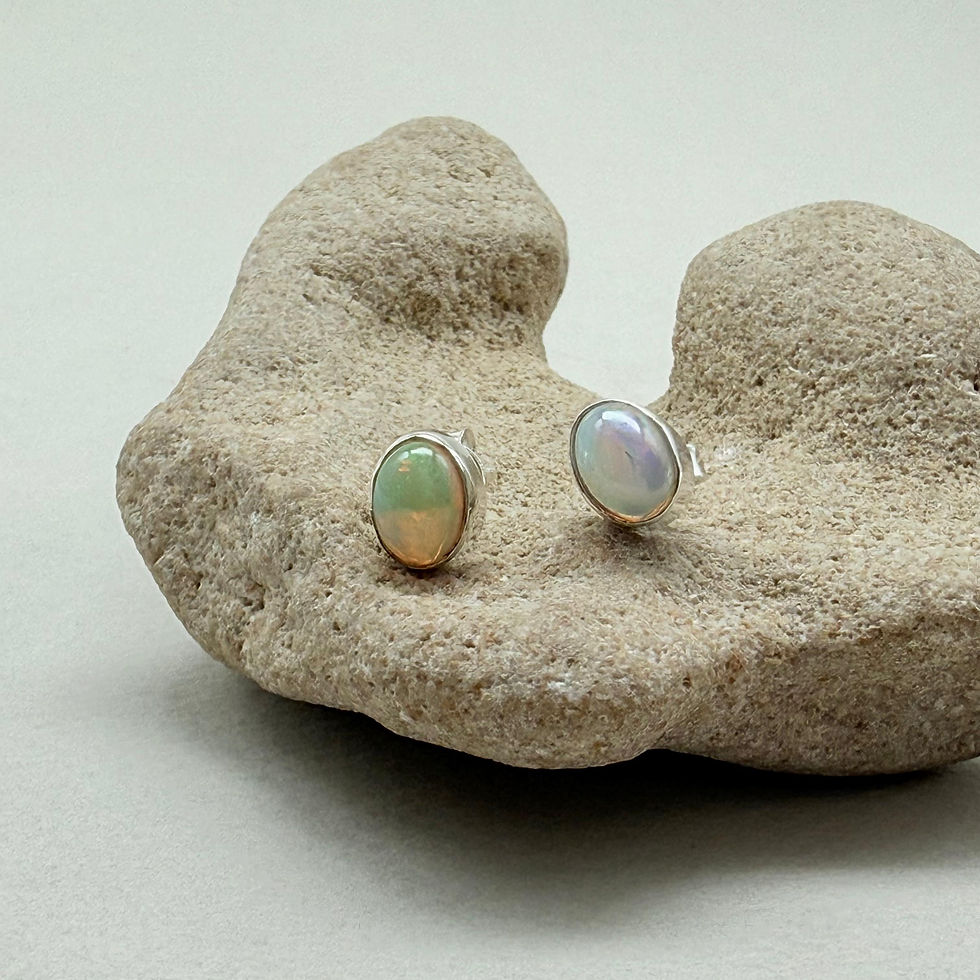 Ethiopian Opal Oval Studs