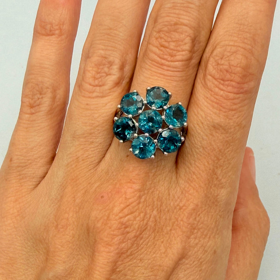 London Blue Topaz Flower Ring