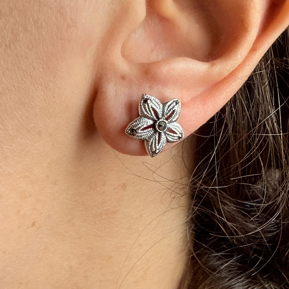 Marcasite Flower Studs