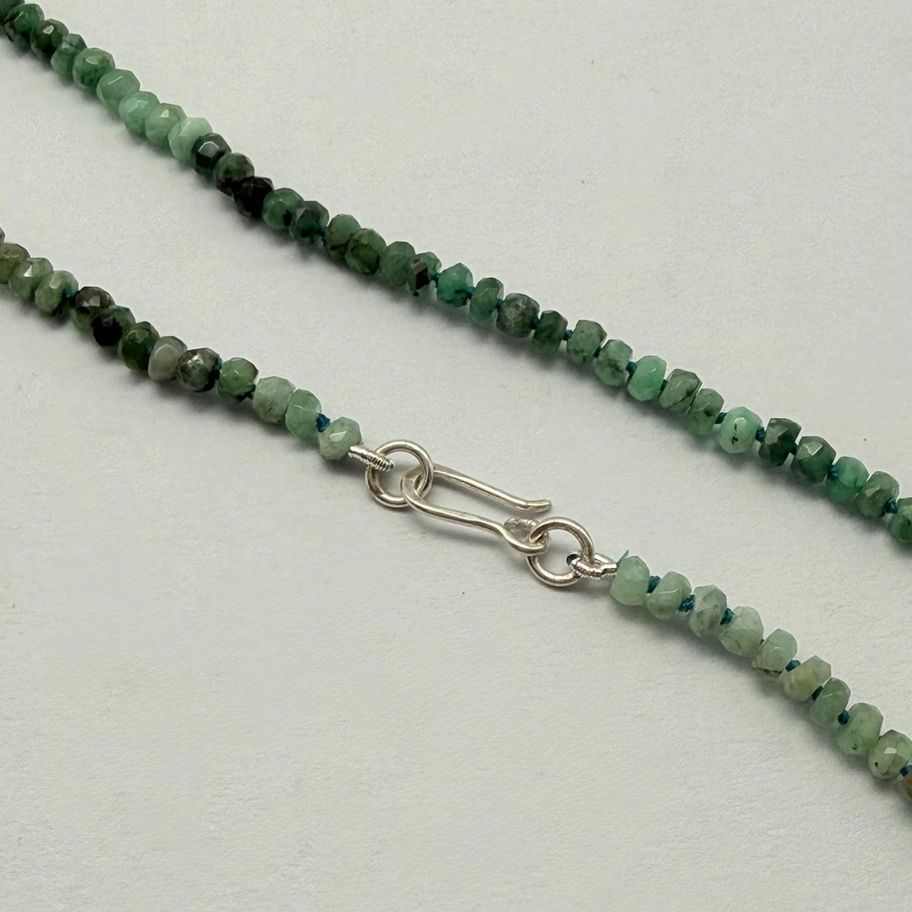 Faceted Emerald Bead Necklace