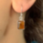 Amber Rectangular Earrings