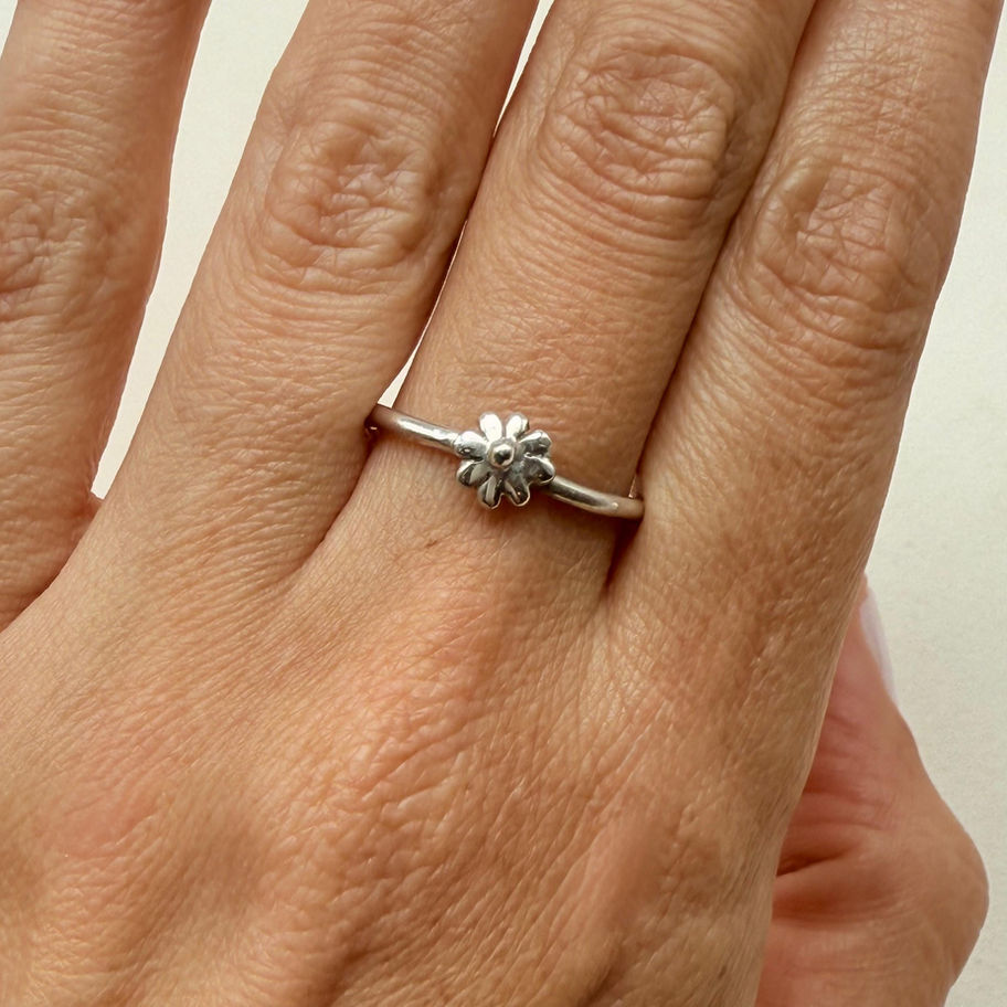 Dainty Flower Stacking Ring