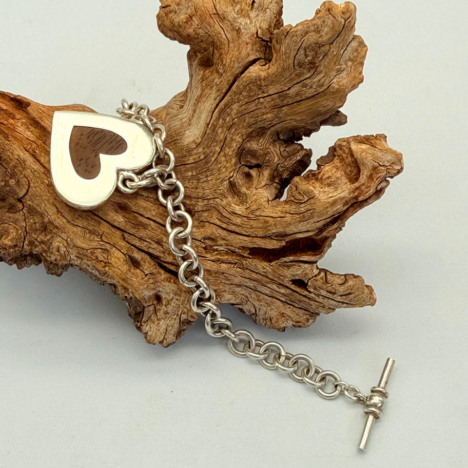 Wood Heart Bracelet
