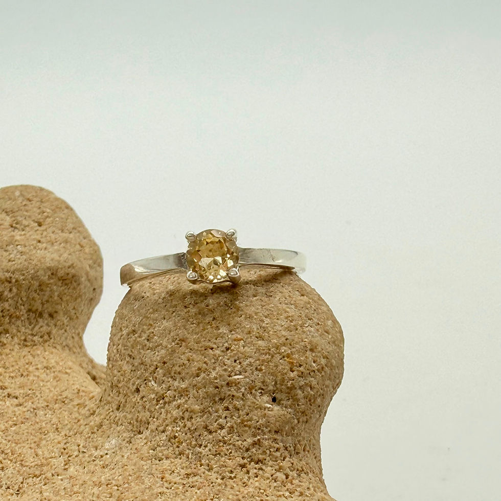 Citrine Solitaire Ring