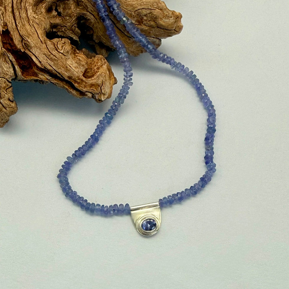 Tanzanite Bead Necklace with Tanzanite Pendant