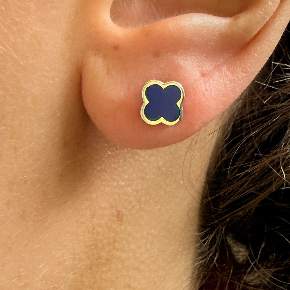 Lapis Lazuli Clover Earrings