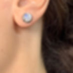 Moonstone Cabochon Studs