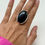Thumbnail: Oval Onyx Cabochon Ring