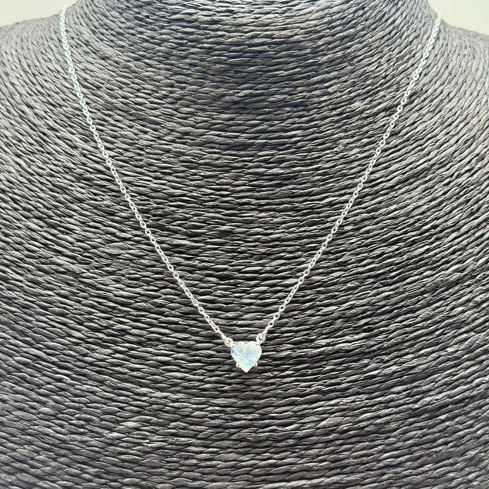 Moonstone Heart Necklace