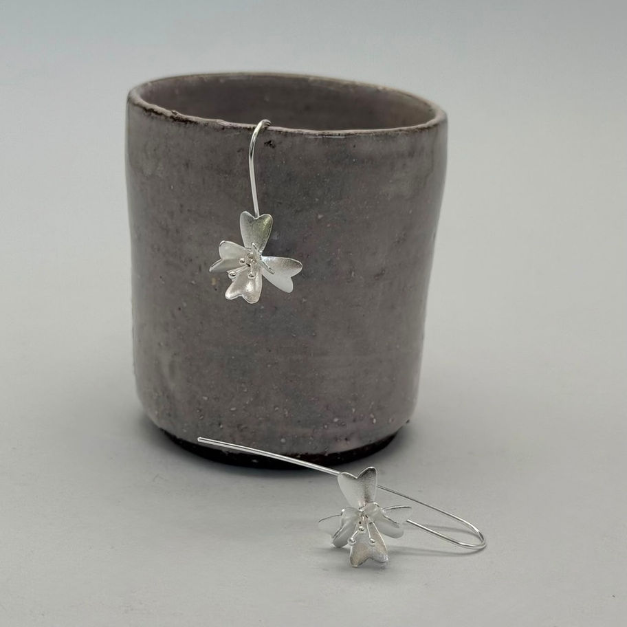 Long Stem Flower Earrings