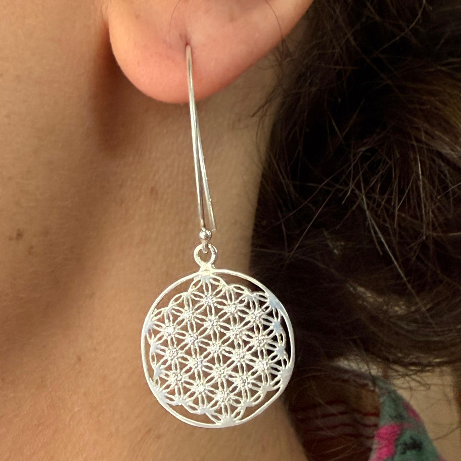 Flower of Life V Hook Earrings