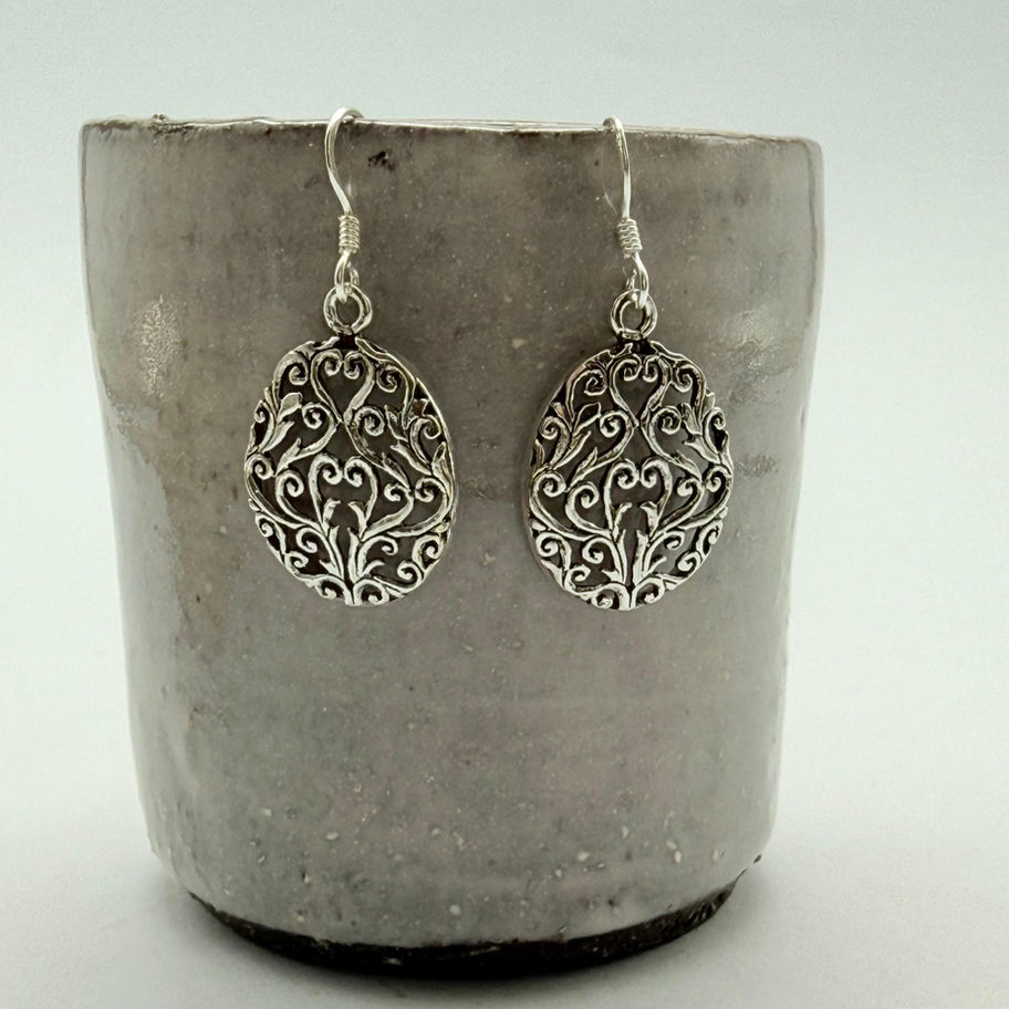 Filigree Oval Earrings