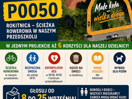 P0050 - głosujemy w budżecie obywatelskim od 8 do 25 września