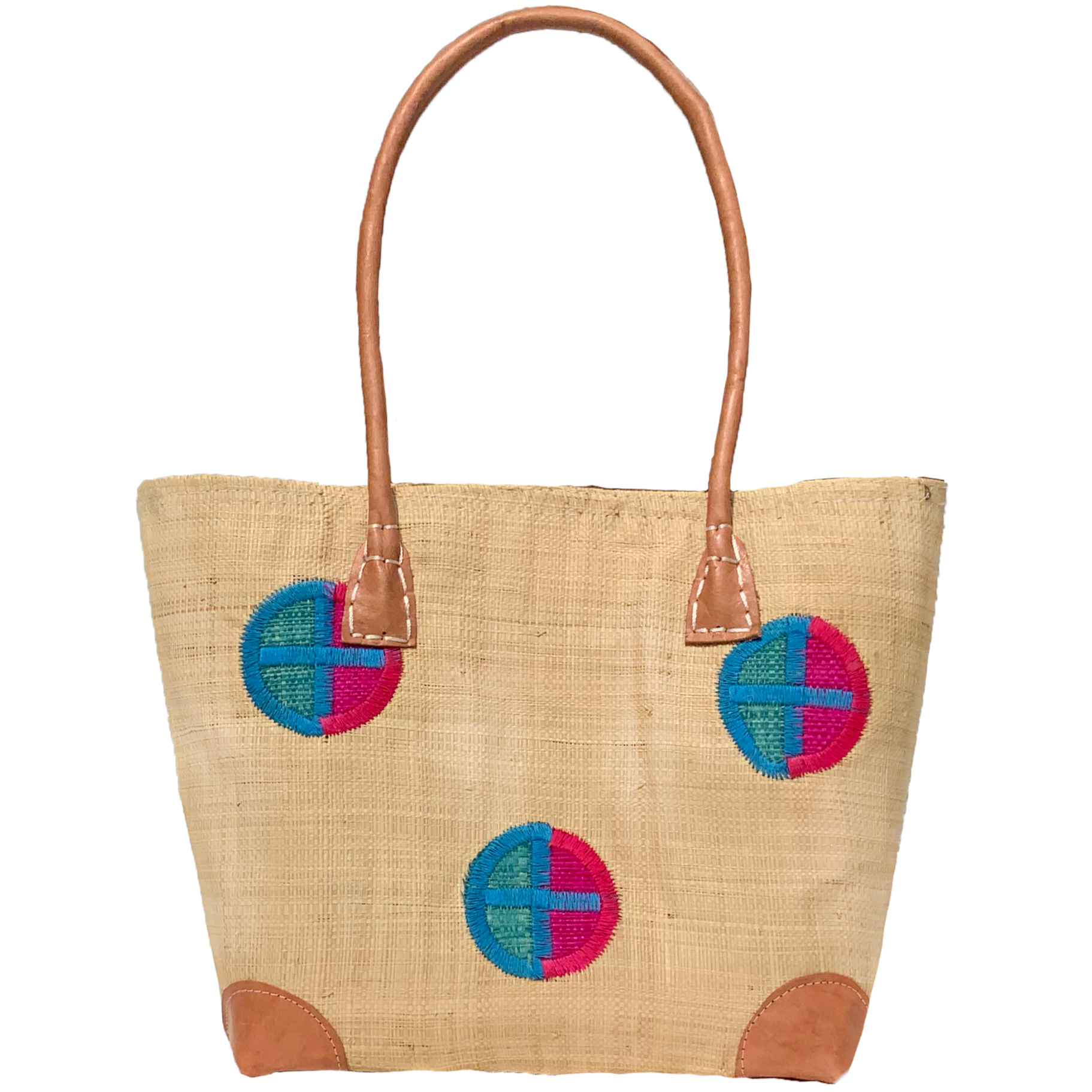 トートバッグ 2色サークル刺繍 S Paniers Colores