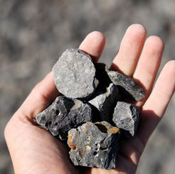 Utah locally crushed Black rock landscaping rock