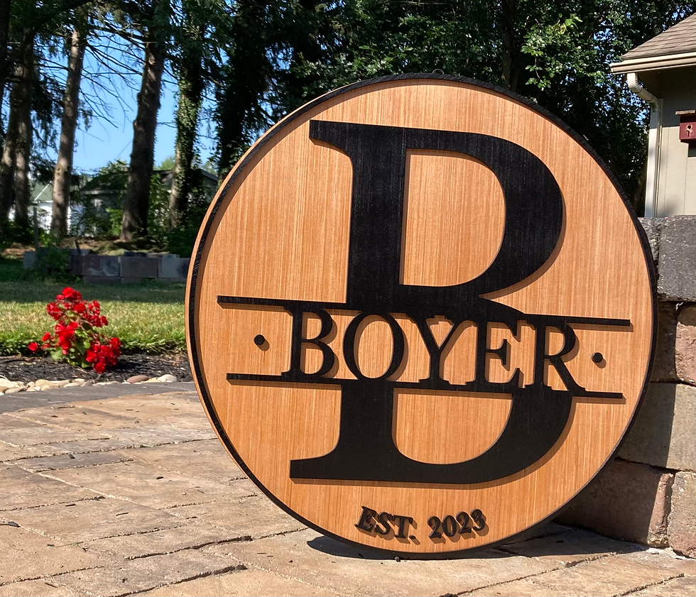 Thumbnail: Custom Interior Monogram Sign