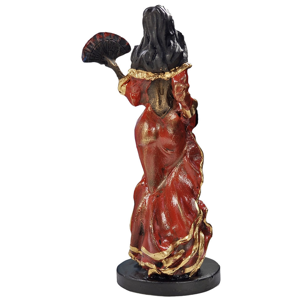 Miniatura: Entidade Orixá Pomba Gira Mulher Estátua De Resina Vermelha