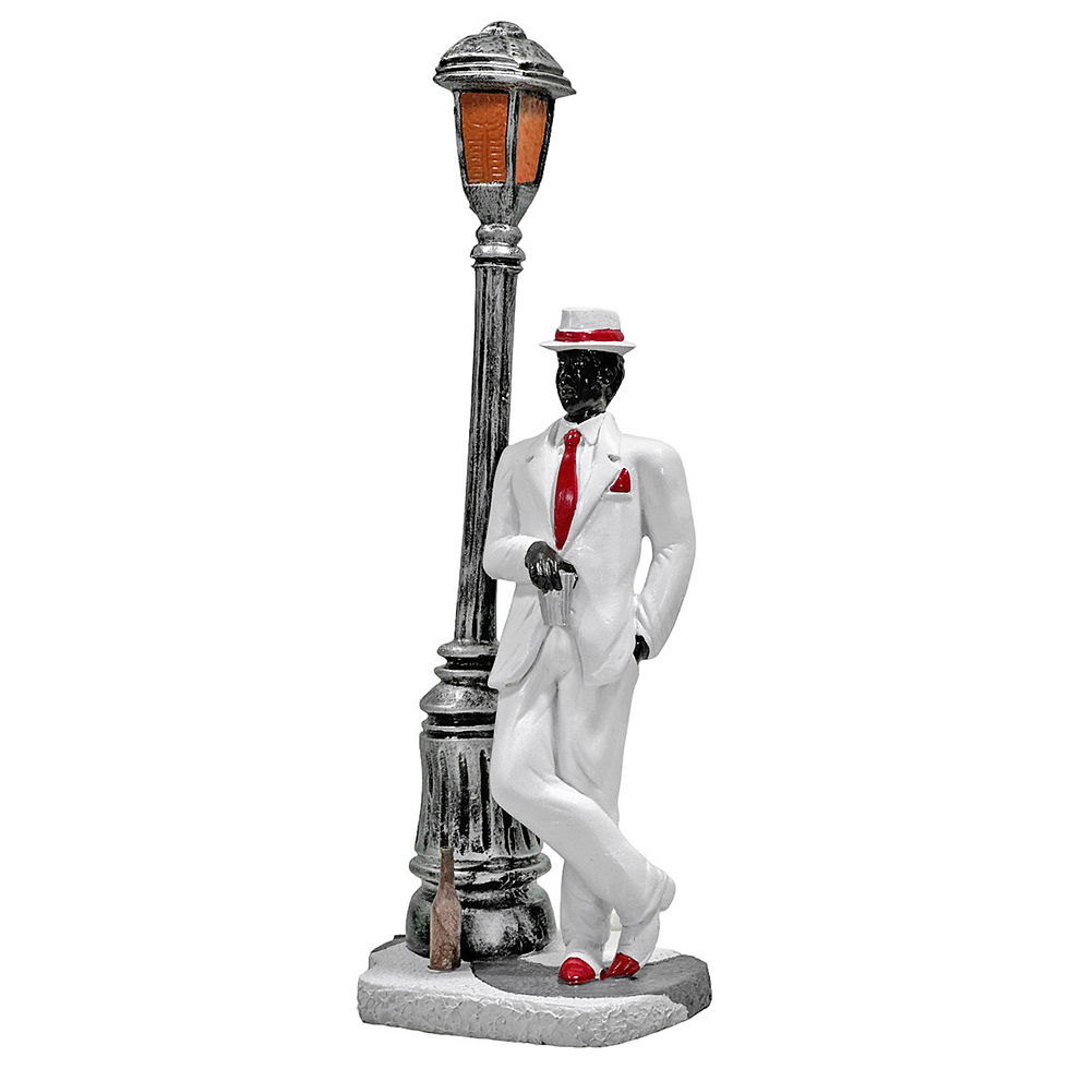 Miniatura: Zé Pilintra Imagem Entidade Orixá Afro Humilde Resina 34cm