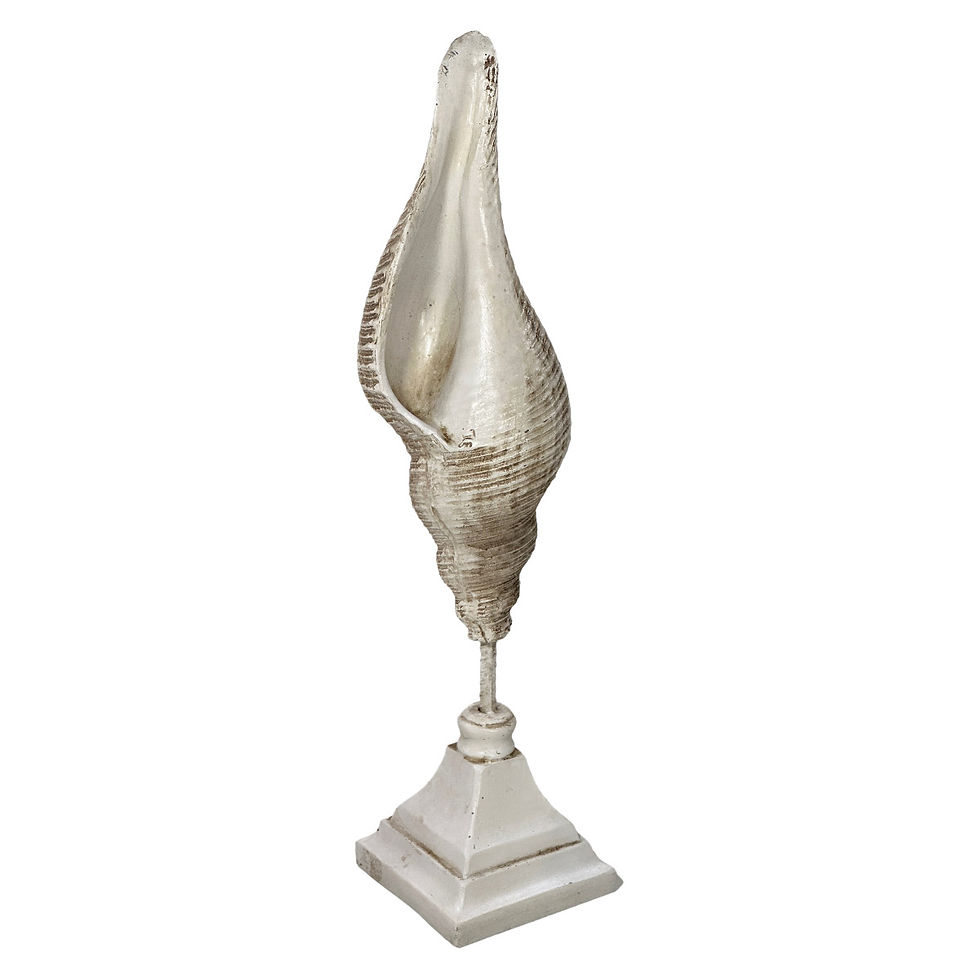Miniatura: Espiral Concha Escultura Decoração Pousada Praia Resina 42cm