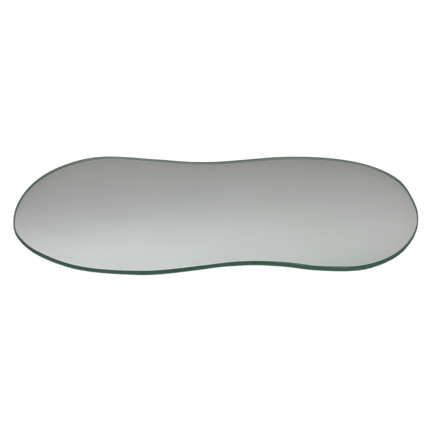 Bandeja Decorativa Em Vidro Bordas Orgânicas Espelhada 25x10