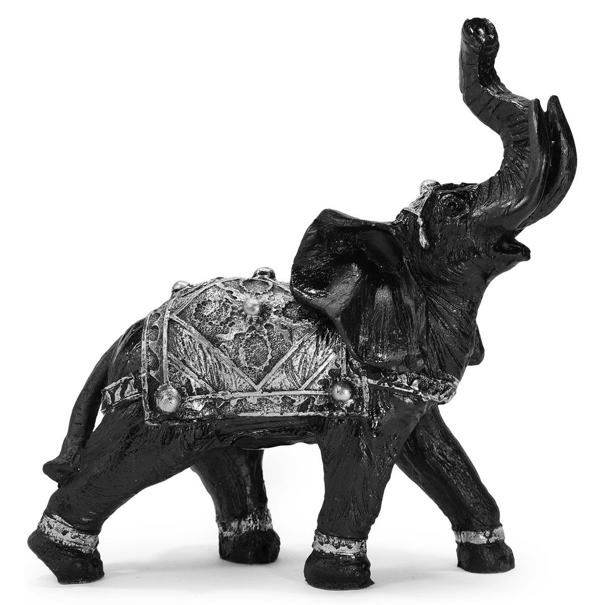 Elefante da Sorte Sabedoria Enfeite Indiano Estátua Resina